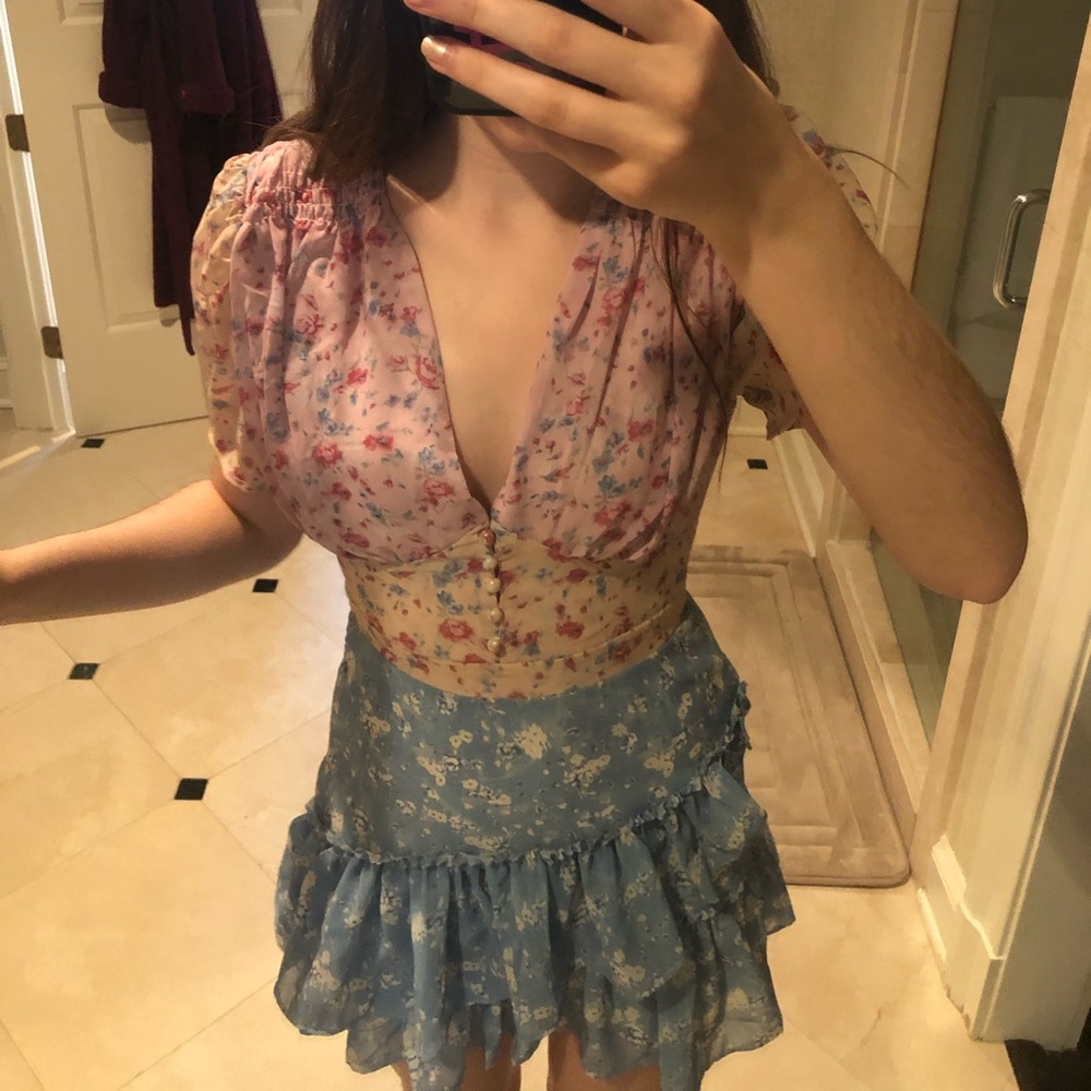 Boho Ruffle Dress Size Small - Picture 4 of 5